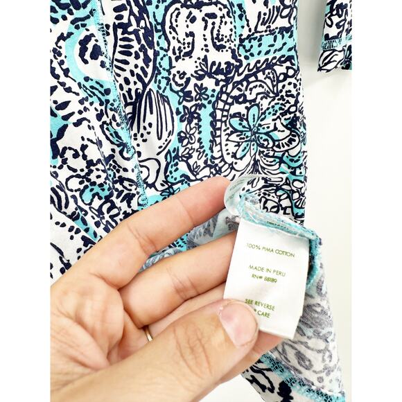 Lilly Pulitzer Blue Floral Juliet Mini Dress Size S - Picture 5 of 6
